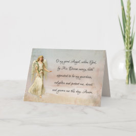 Cartão Oração Religiosa Guardiã Anjo