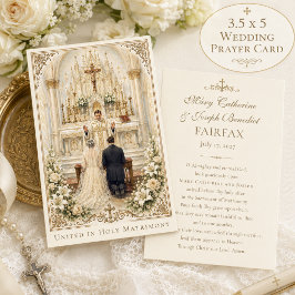 Cartão Oração Tradicional Católica da Missa Nupcial do Ca