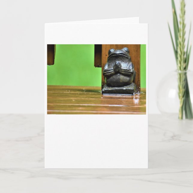 Cartão Orando pela chuva, carta (Frente)