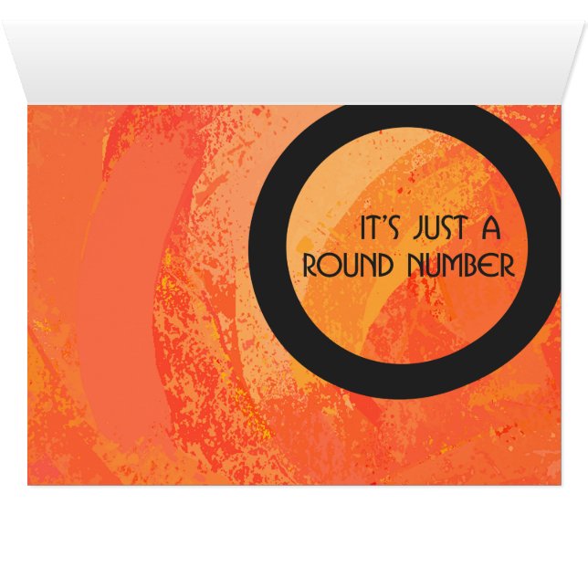 Cartão Orange 60 Decade Birthday (Interior horizontal (base))