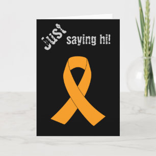 Cartão Orange Awareness Ribbon - Leukemia, MS