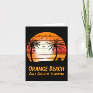 Cartão Orange Beach Golfo Shores Alabama Vintage Sunset R