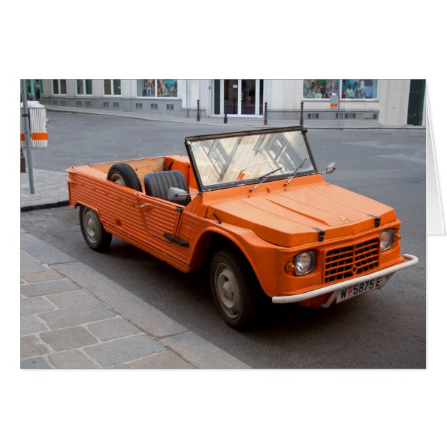 Cartão Orange Citroen Mehari (Frente horizontal)