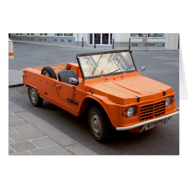 Cartão Orange Citroen Mehari (Frente Horizontal)