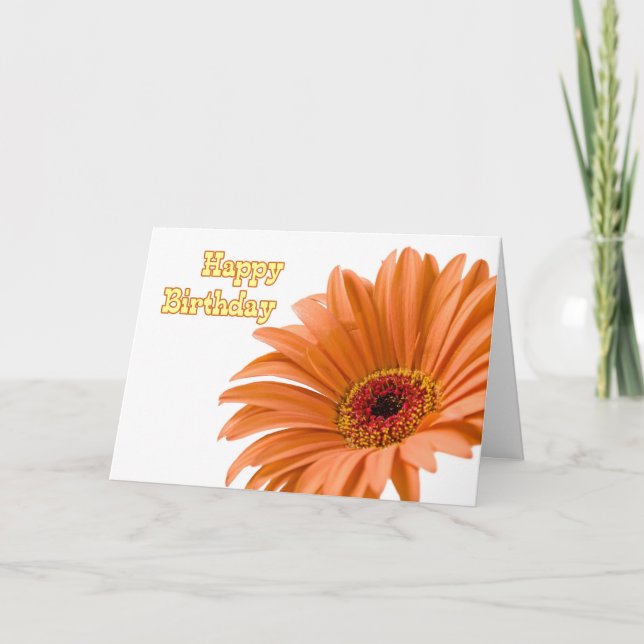 Cartão Orange Flower Business from Group Birthday Card (Frente)