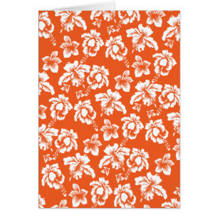 Cartão Orange Hawaiian Hibiscus