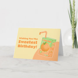 Cartão Orange Juice Box Birthday
