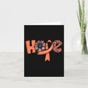 Cartão Orange Ribbon Lepard Sunflower Hope Rsd Crps Awar