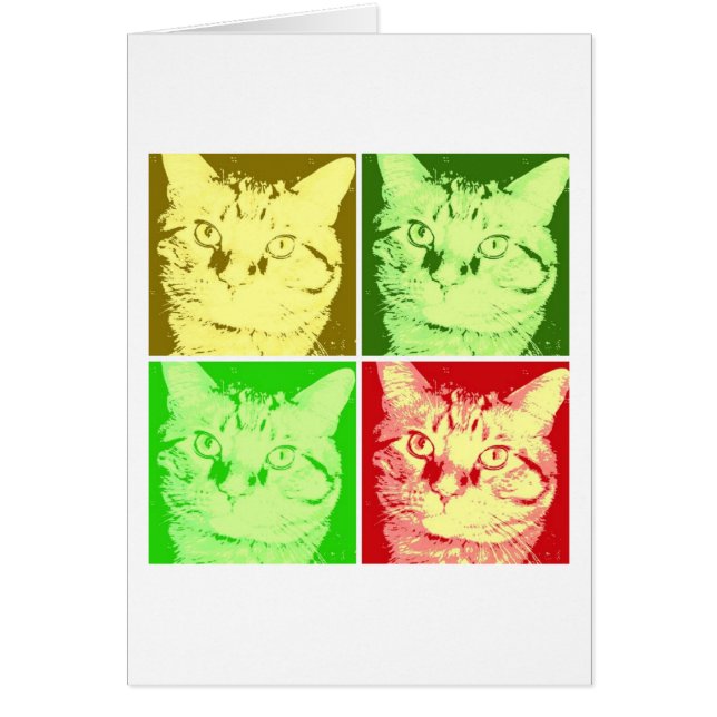 Cartão Orange Tabby Cat (Frente)