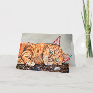Cartão Orange Tabby Cat Greeting Card