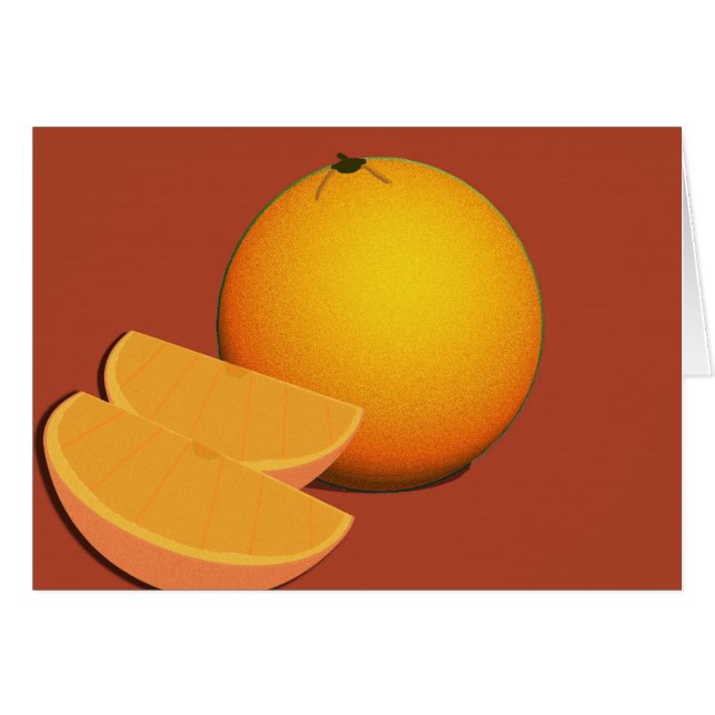 Cartão Orange You Glad Custom Interior Text Card (Frente Horizontal)