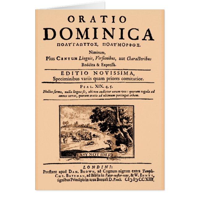 Cartão Oratio Dominica (Frente)