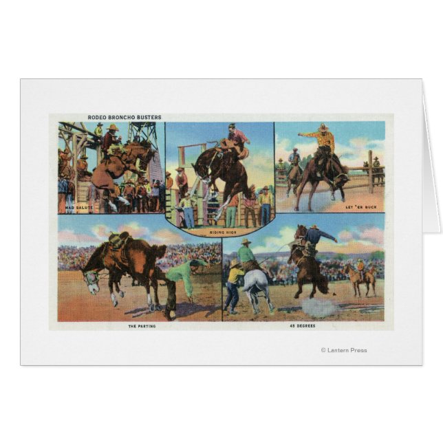 Cartão Órbvio Cênico de Rodeo Bronco Busters (Frente Horizontal)