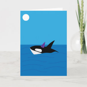 Cartão Orca Caprichosa, Tenha um Aniversário de Baleia