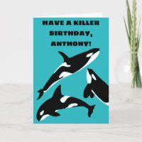 Orcas Killer Whales Teal Blue Personalizado