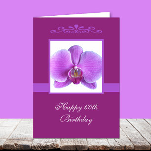 Cartão Orchid 60th Birthday Card