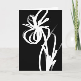 Cartão Orchid Noir: Abstrato preto e branco