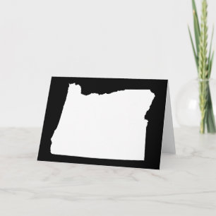 Cartão Oregon em Branco e Negro