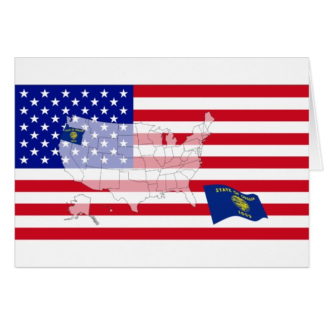 Cartão Oregon, EUA (Frente Horizontal)