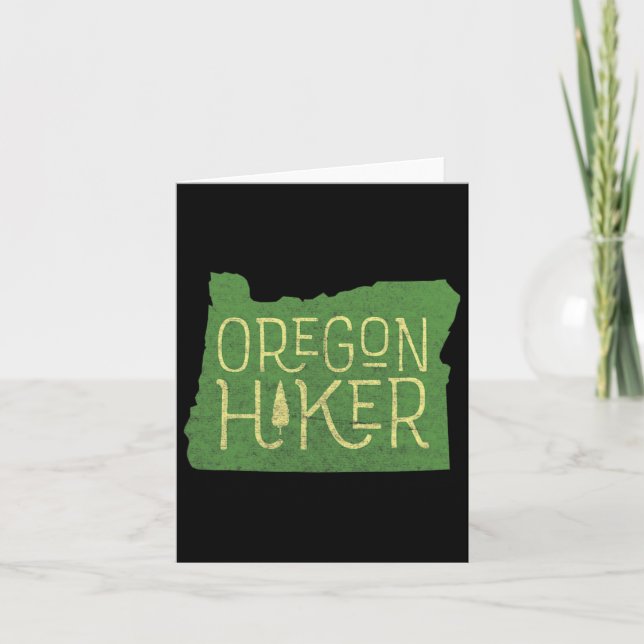 Cartão Oregon Hiker ao ar livre - Clientes retrorreflecto (Frente)