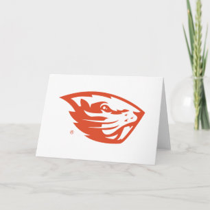 Cartão Oregon State Beavers Cabeça de castor