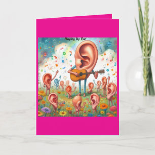 Cartão Orelha Guitarra Considerando: Brincando De Orelha