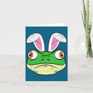 Cartão Orelhas de Coelho de Páscoa Sapo Cute Anfíbio Anim