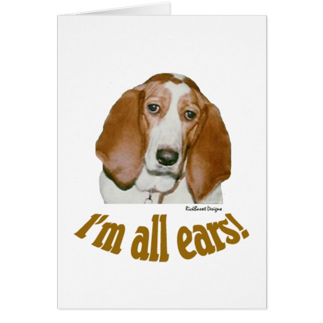 Cartão Orelhas do Basset (Frente)