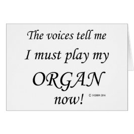 Cartão Organ Voices diz que deve jogar