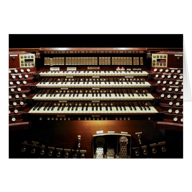 Cartão Órgão casavant, Rua João Batista, Montreal (Frente Horizontal)