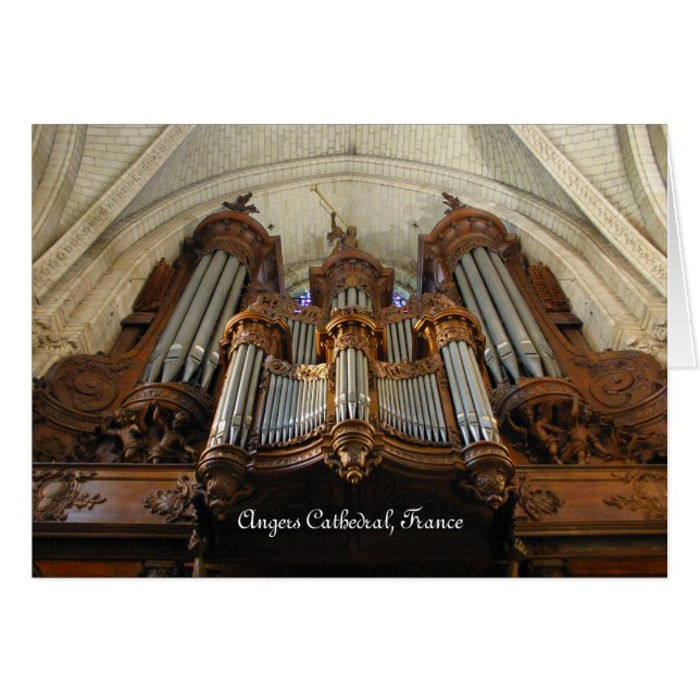 Cartão órgão da Catedral de Angers, França (Frente Horizontal)