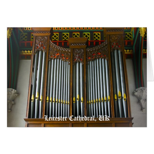 Cartão órgão da Catedral de Leicester (Frente horizontal)