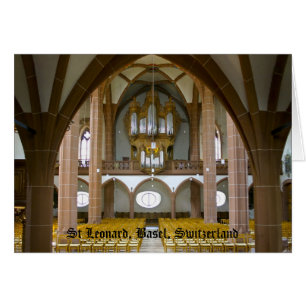 Cartão Órgão de Silbermann em Basileia, Suiça