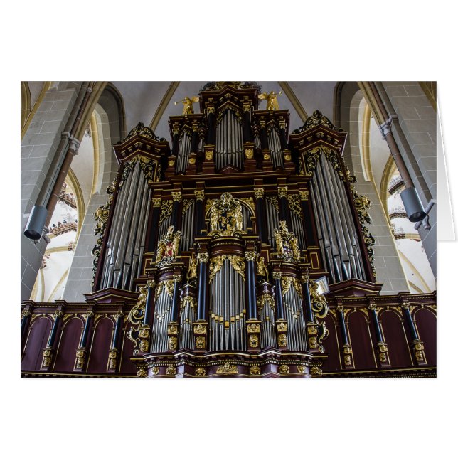 Cartão Órgão de Tubos da Abadia de Bath, Inglaterra (Frente Horizontal)