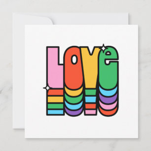 Cartão Orgulho- adoro a cor do arco-íris. amor é amor.