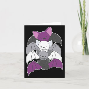 Cartão Orgulho Autocorisional Igual de Morcegos Kawaii Fo