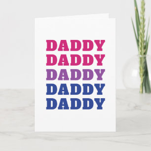 Cartão Orgulho Bissexual do Papai LGBTQ Dia dos Pais
