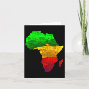 Cartão Orgulho da África Mapeia Orgulho Verde Amarelo Ver