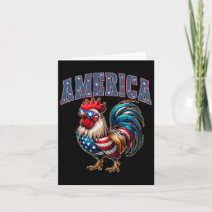 Cartão Orgulho Da Independência Da América Galinha Dia 4
