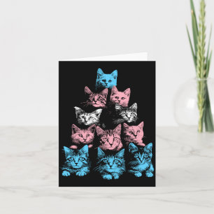 Cartão Orgulho de Gatos Machos Transgênero - Lgbt Bandeir
