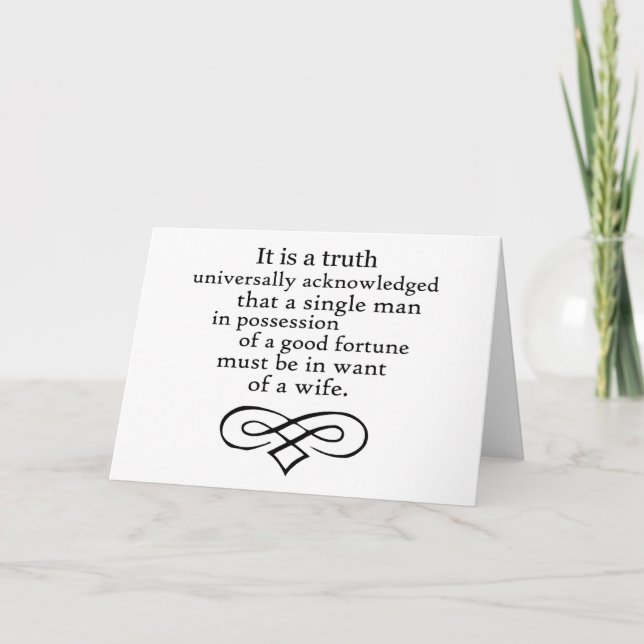 Cartão Orgulho e Preconceito (Frente)