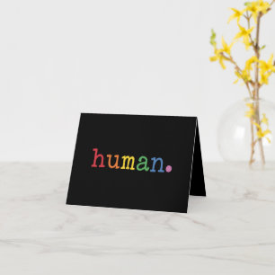 Cartão Orgulho Humano LGBT Arco-íris Igualdade LGBTQ