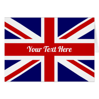 Cartão Orgulho inglês personalizado bandeira do Reino Uni