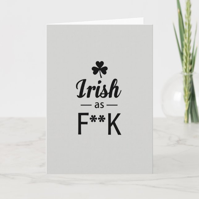 Cartão Orgulho Irlandês Como C Card (Frente)