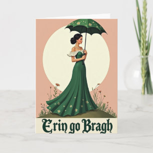 Cartão Orgulho Irlandês Elegância Esmeralda