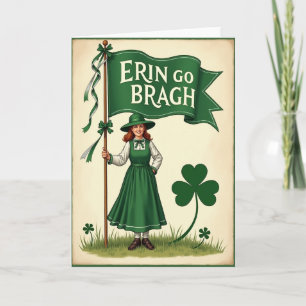 Cartão Orgulho Irlandês Estandarte Esmeralda
