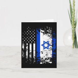 Cartão Orgulho Israelense Bandeira Patriótica Orgulho Ame