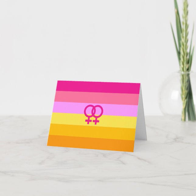 Cartão Orgulho Lesbiano Dawn WLW (Frente)