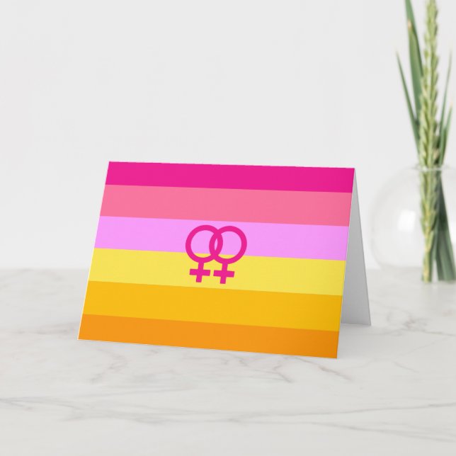 Cartão Orgulho Lesbiano Dawn WLW (Frente)