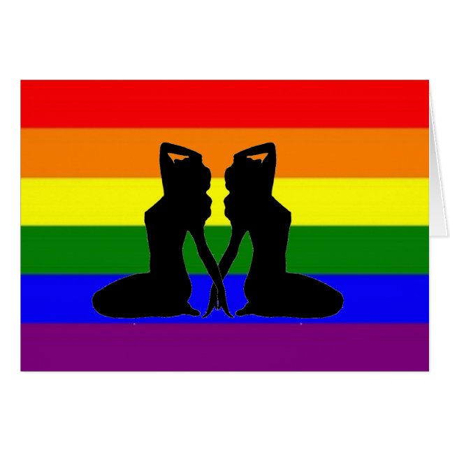 Cartão Orgulho lésbica grego (Frente Horizontal)